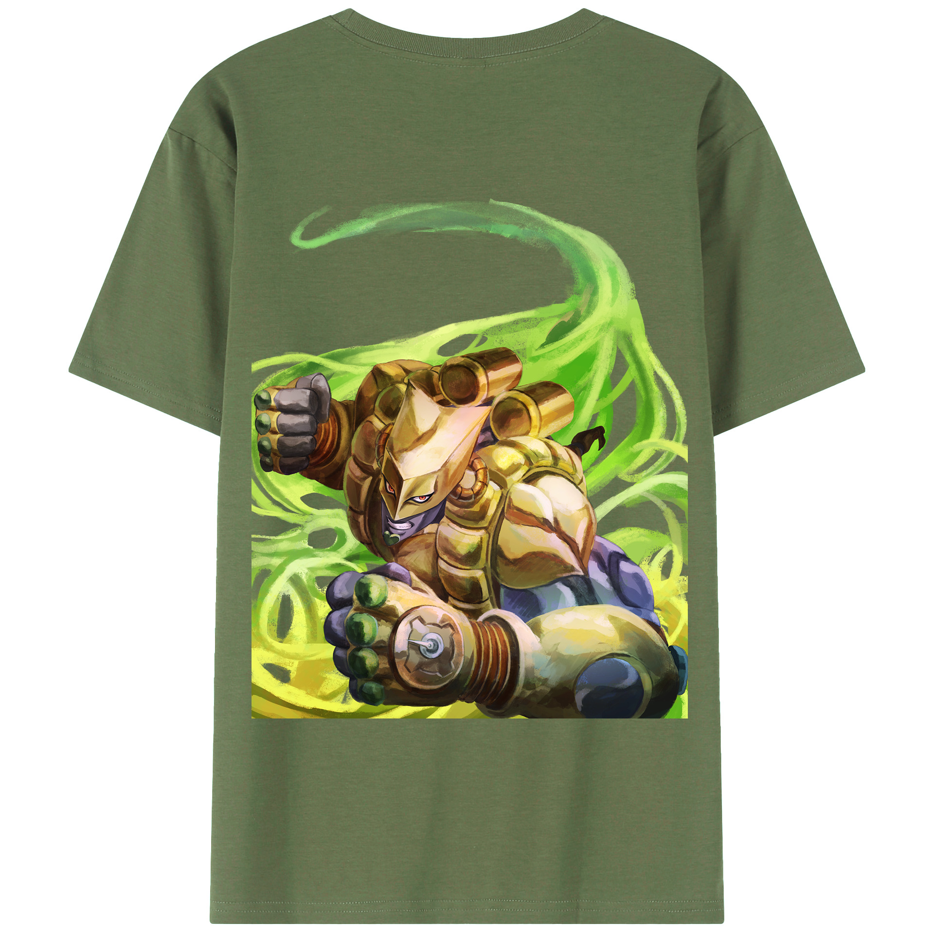 （画像用） ジョジョの奇妙な冒険 ディオ?ブランドー JoJo's Bizarre Adventure Dio Brando 綿100％ メンズ半袖Tシャツ（バックプリント） 通気性